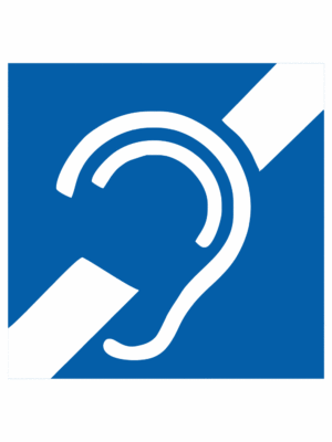Značení budov, prostorů a vstupů - Symboly dle 398/2009 sb.: Symbol prostoru pro lidi se sluchovým postižením