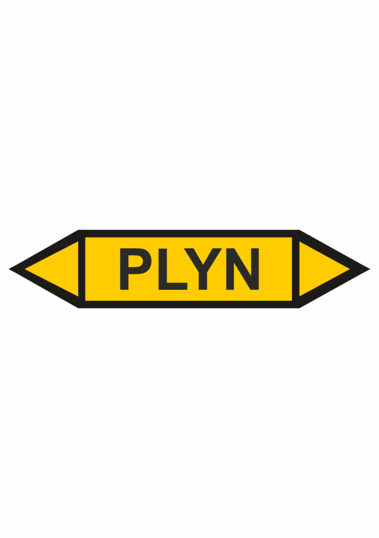 Značení dle ČSN - Oboustranné potrubní šipky: Plyn