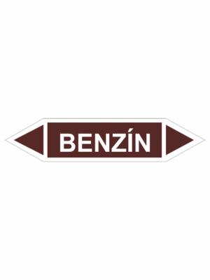 Značení dle ČSN - Oboustranné potrubní šipky: Benzín