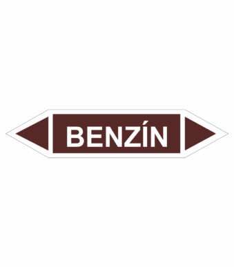 Značení dle ČSN - Oboustranné potrubní šipky: Benzín