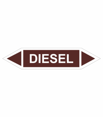 Značení dle ČSN - Oboustranné potrubní šipky: Diesel