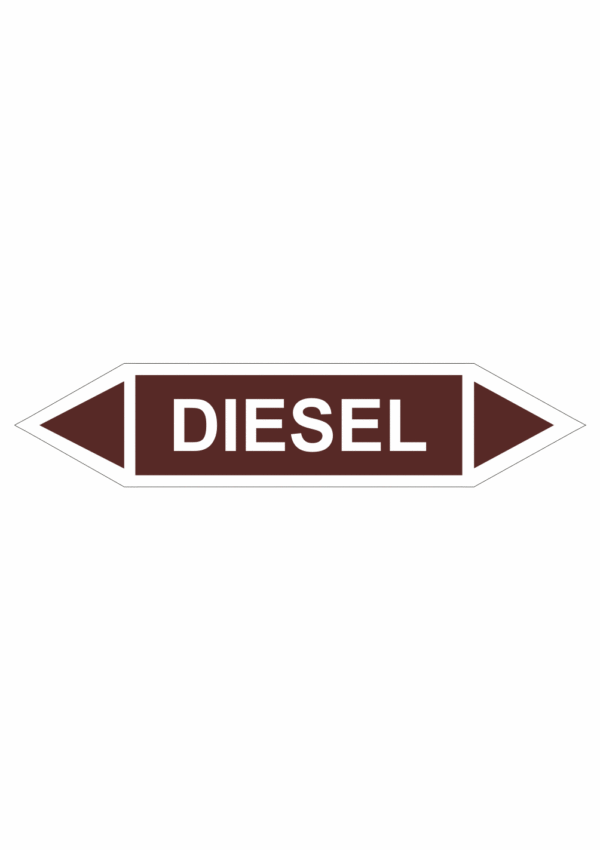 Značení dle ČSN - Oboustranné potrubní šipky: Diesel