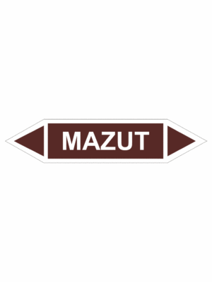 Značení dle ČSN - Oboustranné potrubní šipky: Mazut