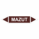 Značení dle ČSN - Oboustranné potrubní šipky: Mazut