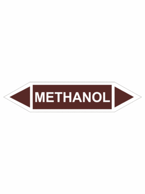 Značení dle ČSN - Oboustranné potrubní šipky: Methanol