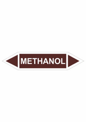 Značení dle ČSN - Oboustranné potrubní šipky: Methanol