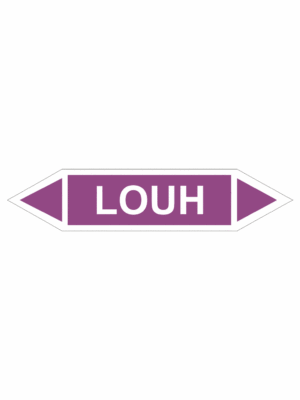 Značení dle ČSN - Oboustranné potrubní šipky: Louh