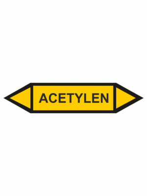 Značení dle ČSN - Oboustranné potrubní šipky: Acetylen