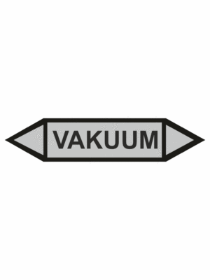Značení dle ČSN - Oboustranné potrubní šipky: Vakuum