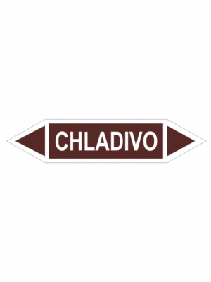 Značení dle ČSN - Oboustranné potrubní šipky: Chladivo
