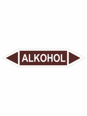 Značení dle ČSN - Oboustranné potrubní šipky: Alkohol