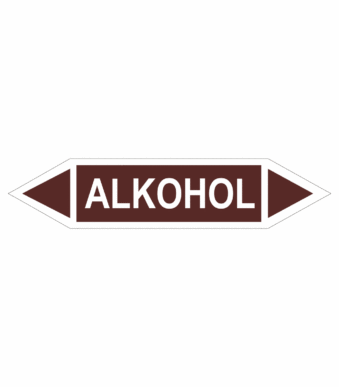 Značení dle ČSN - Oboustranné potrubní šipky: Alkohol
