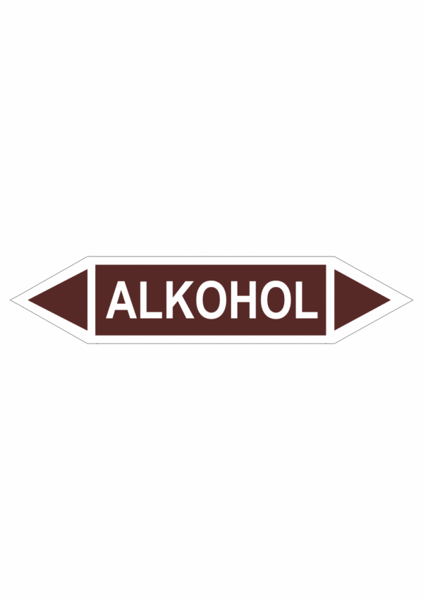 Značení dle ČSN - Oboustranné potrubní šipky: Alkohol