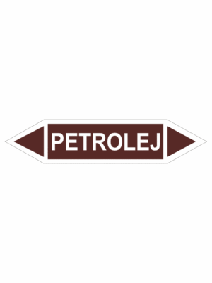 Značení dle ČSN - Oboustranné potrubní šipky: Petrolej