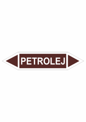 Značení dle ČSN - Oboustranné potrubní šipky: Petrolej