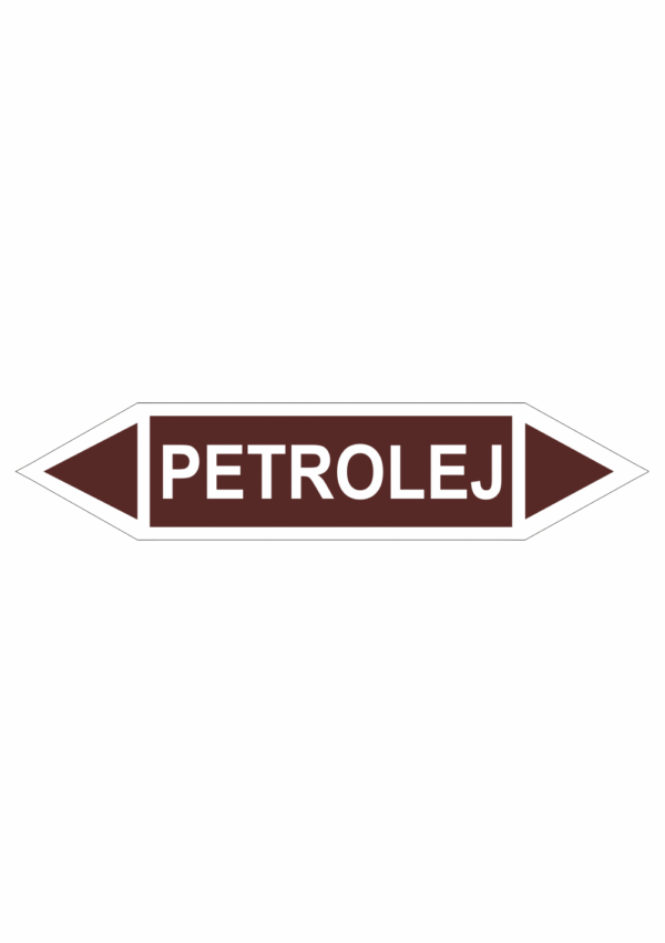 Značení dle ČSN - Oboustranné potrubní šipky: Petrolej