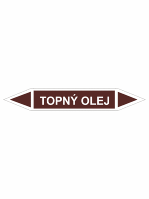 Značení dle ČSN - Oboustranné potrubní šipky: Topný olej