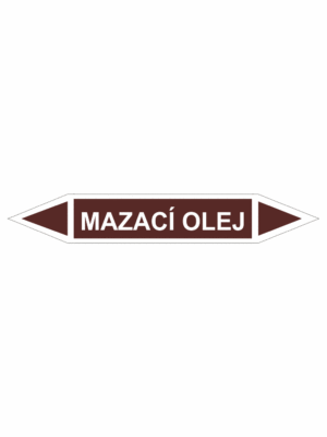 Značení dle ČSN - Oboustranné potrubní šipky: Mazací olej