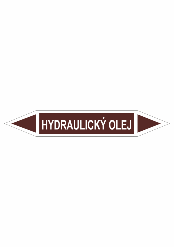 Značení dle ČSN - Oboustranné potrubní šipky: Hydraulický olej