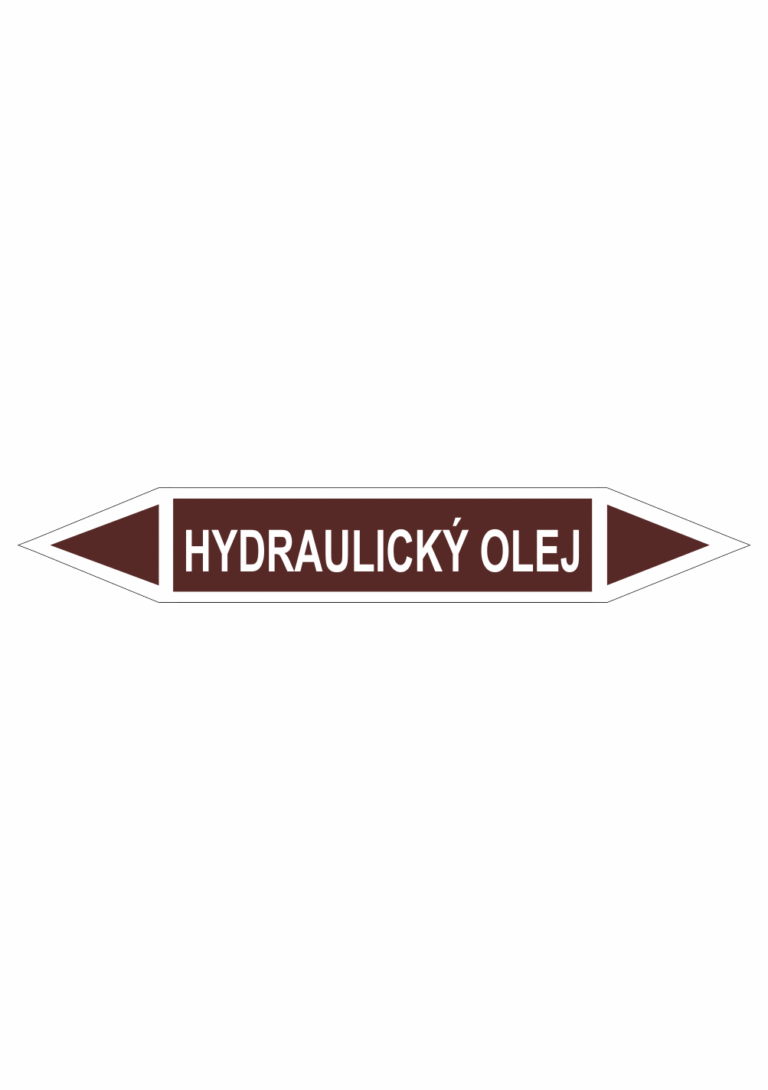 Značení dle ČSN - Oboustranné potrubní šipky: Hydraulický olej