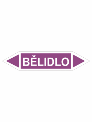 Značení dle ČSN - Oboustranné potrubní šipky: Bělidlo