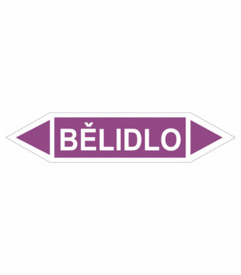 Značení dle ČSN - Oboustranné potrubní šipky: Bělidlo