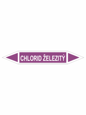 Značení dle ČSN - Oboustranné potrubní šipky: Chlorid železitý