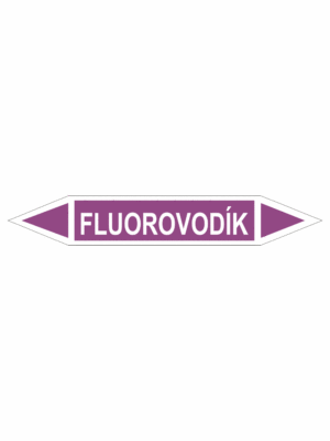 Značení dle ČSN - Oboustranné potrubní šipky: Fluorovodík
