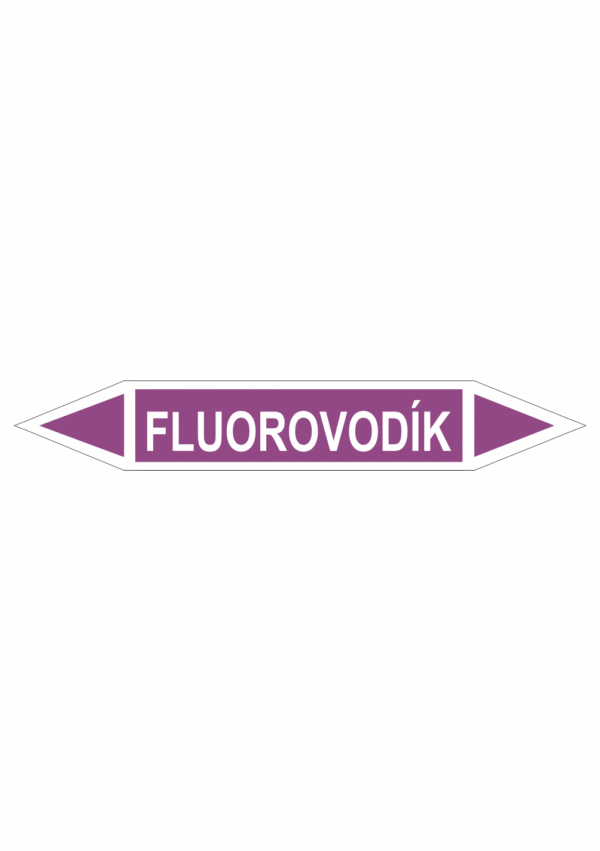 Značení dle ČSN - Oboustranné potrubní šipky: Fluorovodík