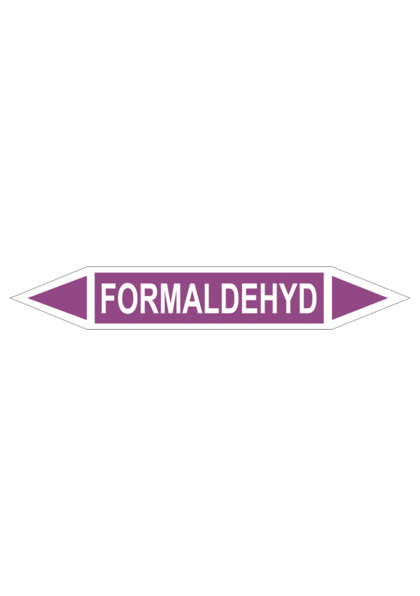 Značení dle ČSN - Oboustranné potrubní šipky: Formaldehyd