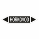 401052 | KRIŽAN - safetyshop Značení dle ČSN - Oboustranné potrubní šipky: Horkovod