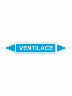 Značení dle ČSN - Oboustranné potrubní šipky: Ventilace