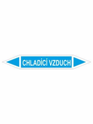 Značení dle ČSN - Oboustranné potrubní šipky: Chladící vzduch