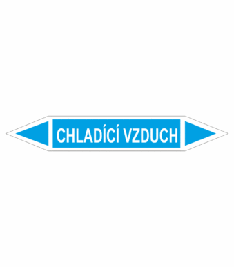 Značení dle ČSN - Oboustranné potrubní šipky: Chladící vzduch