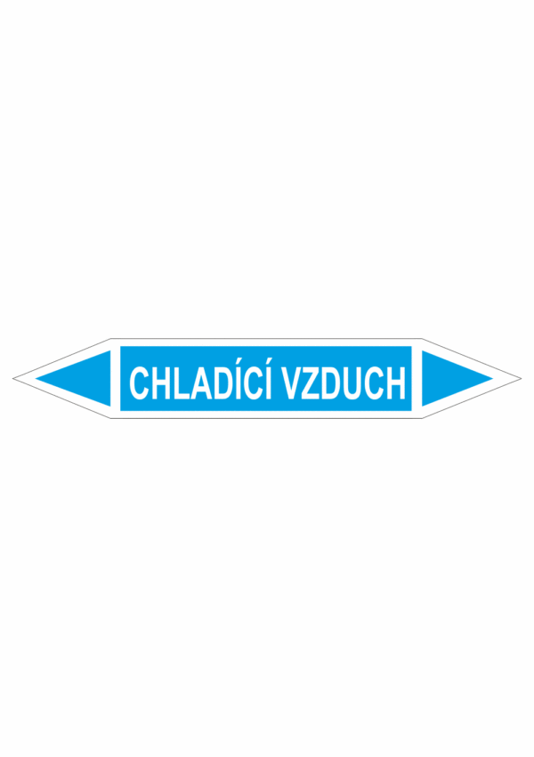 Značení dle ČSN - Oboustranné potrubní šipky: Chladící vzduch