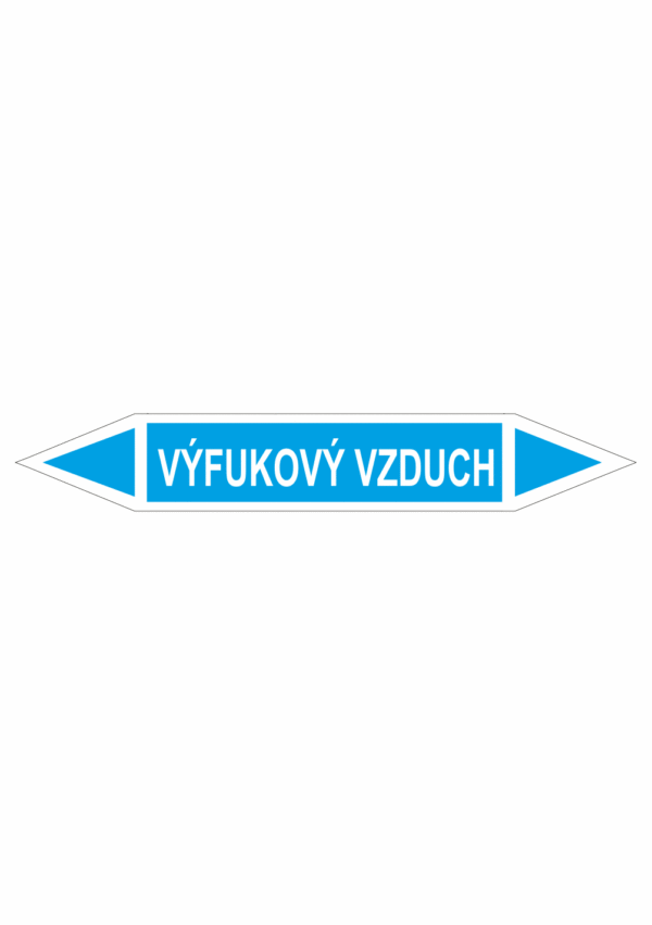 Značení dle ČSN - Oboustranné potrubní šipky: Výfukový vzduch