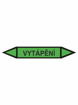 Značení dle ČSN - Oboustranné potrubní šipky: Vytápění