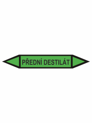 Značení dle ČSN - Oboustranné potrubní šipky: Přední destilát