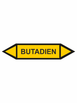 Značení dle ČSN - Oboustranné potrubní šipky: Butadien
