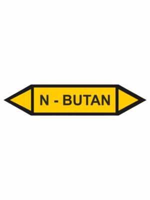 Značení dle ČSN - Oboustranné potrubní šipky: N-Butan