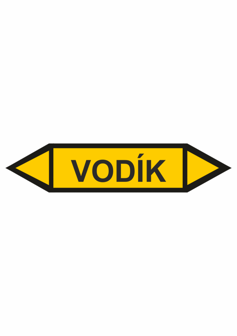 Značení dle ČSN - Oboustranné potrubní šipky: Vodík