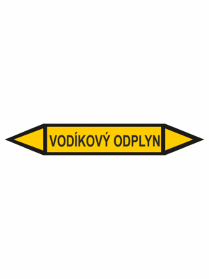Značení dle ČSN - Oboustranné potrubní šipky: Vodíkový odplyn