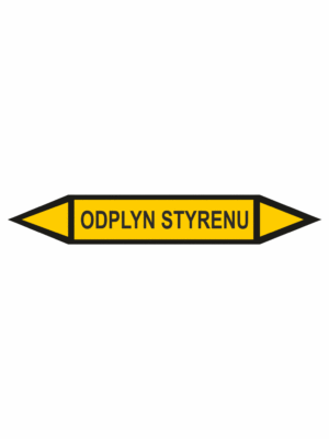 Značení dle ČSN - Oboustranné potrubní šipky: Odplyn styrenu