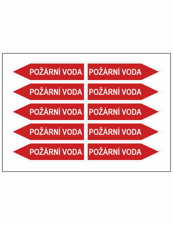 Jednosměrná šipka - Požární voda