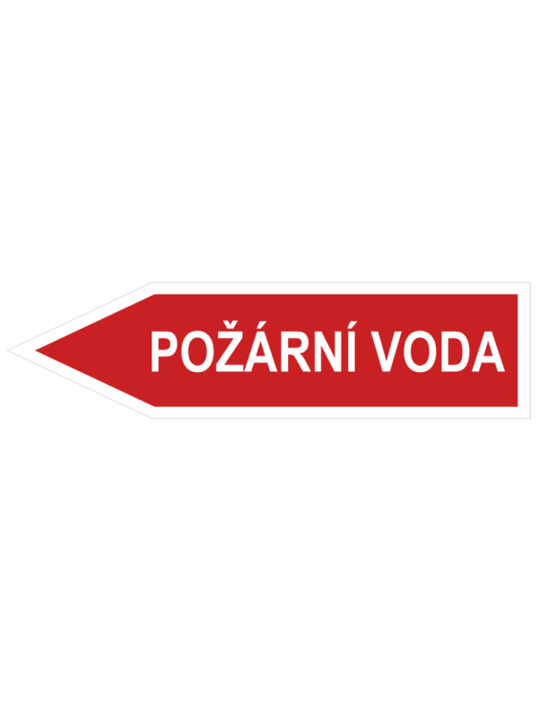 Jednosměrná šipka - Požární voda