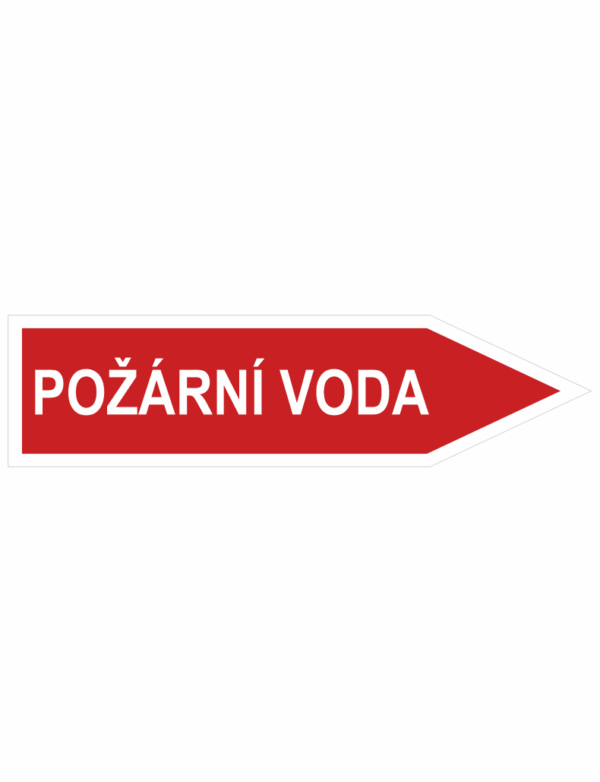Jednosměrná šipka - Požární voda