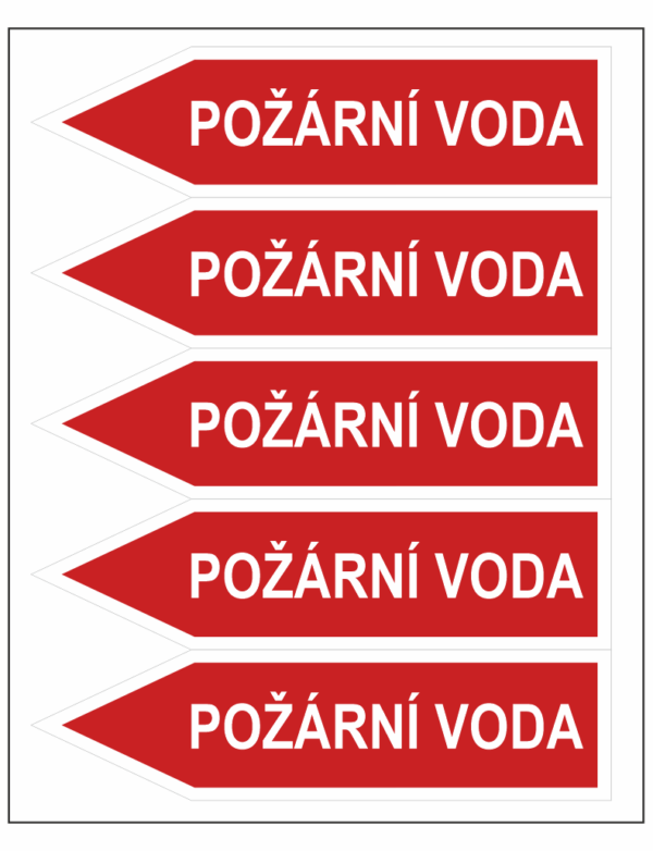 Jednosměrná šipka - Požární voda
