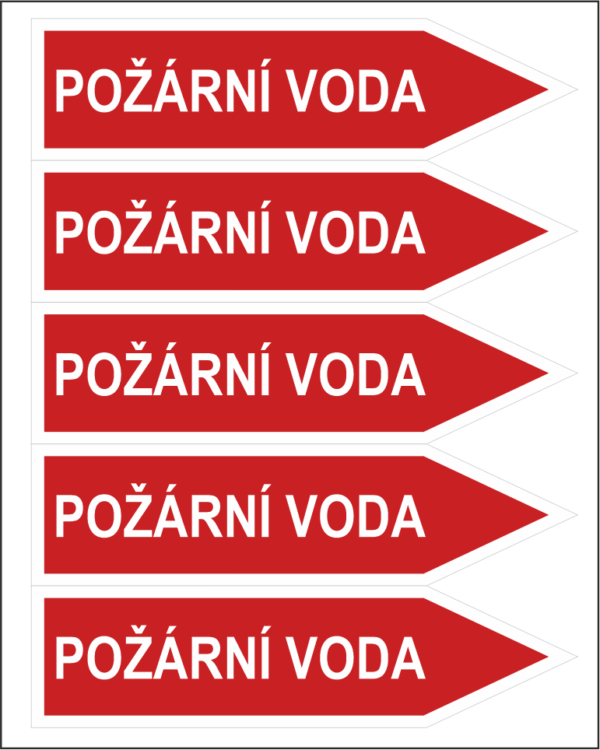 Jednosměrná šipka - Požární voda