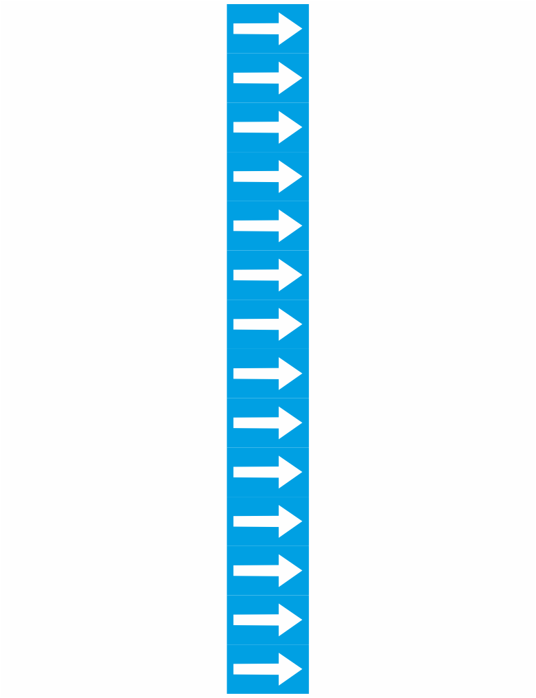 402002-25pás | KRIŽAN - safetyshop Vertical blue strip containing a column of white right-pointing arrows in a repeated pattern.