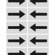 402003-25 | KRIŽAN - safetyshop Grid of eight grey tiles with bold black arrows: left column arrows point right, right column arrows point left (bi-directional arrows).